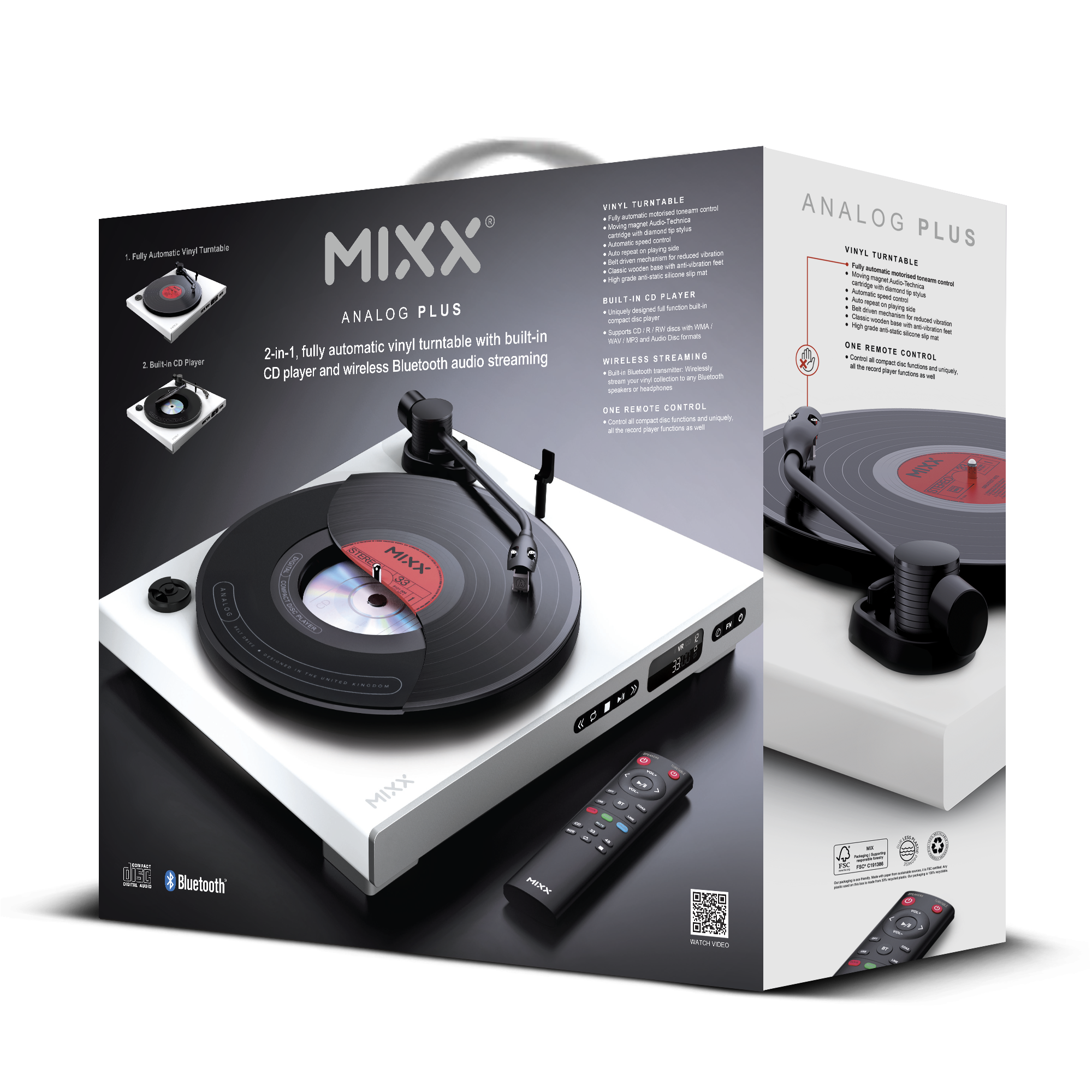 Mixx Analog Plus 2 in 1 Vinyl and CD Player